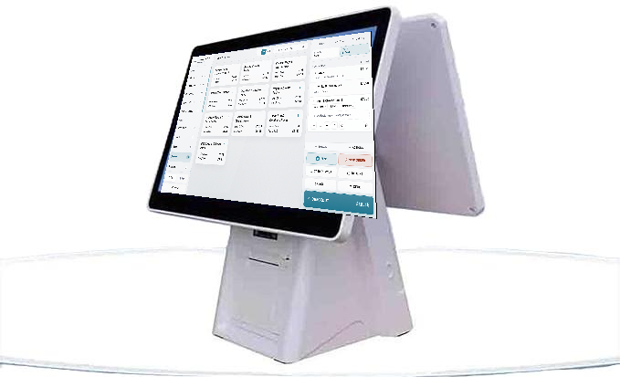 TillCraft till software running on a dual-screen POS terminal